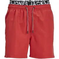 Jack & Jones Shorts de bain 'JPSTFji' rouge / noir / blanc