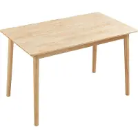 En.casa Table de cuisine 'Klijori' pour 6 personnes 140 x 70 x 74 cm rectangulaire bois naturel