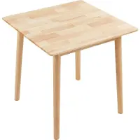 En.casa Table de salle à manger 'Klijori' pour 2-4 personnes Table de cuisine 75 x 75 x 74 cm carrée en bois naturel