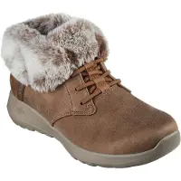 SKECHERS pour femme. 144803 Slip-ins On the Go Joy Cozy Charm Ankle Boots marron (39), Tissu, Plat, Aucun, Casuel