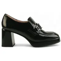 Hispanitas pour femme. HI243657 Mocassins en cuir Basalt noir (41), 5 à 8 cm, Aucun, Casuel, Fête, Classique