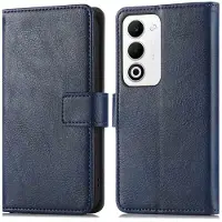 IMoshion Étui de télephone portefeuille de luxe pour Oppo A5 5G (2025) - Bleu foncé