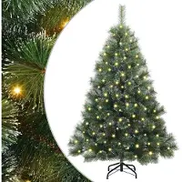 vidaXL Sapin de Noël artificiel avec 150 LED Vert 120 cm PE et PVC