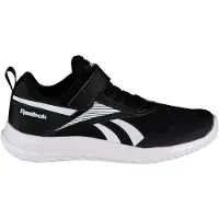Reebok Baskets de course neutres Rush Runner 5 Enfant avec Lacets élastiques et bride supérieure Noir/Noir/Blanc