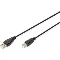 Digitus USB 2.0 Anschlusskabel Typ A -B St/St 1.0m, sw