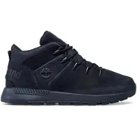 Timberland unisex pour enfant. TB0A2GE80151 Sprint Trekker lace-up mid-top leather trainers black (36), Cuir, Noir, Plat, Lacets, Casuel, mo