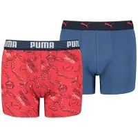 Puma Alpha Print Boxers 2 Units Rouge,Bleu 7-8 Years Garçons