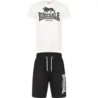 Lonsdale Mair Short Sleeve Set Blanc XL