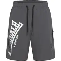 Lonsdale Pantalon de sport 'Alresford' gris foncé / blanc