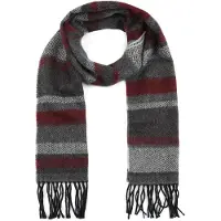 Suitable Echarpe pour hommes Multicoloré Gris Rouge