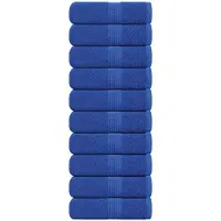 vidaXL Serviettes d'invité 10 pcs bleu 30x50 cm 360 g/m² 100% coton