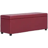 vidaXL Banc avec compartiment de rangement 116 cm Bordeaux Similicuir