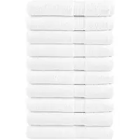 vidaXL Serviettes de sauna de qualité supérieure SOLUND 10 pcs blanc