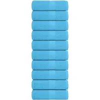 vidaXL Serviettes d'invité 10 pcs turquoise 30x50cm 360g/m² 100% coton