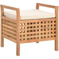 vidaXL Banc de rangement 49x48x49 cm Bois de noyer massif