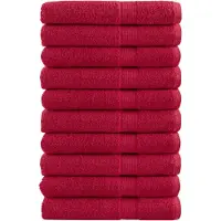 vidaXL Serviettes de qualité supérieure SOLUND 10 pcs rouge 600 g/m²