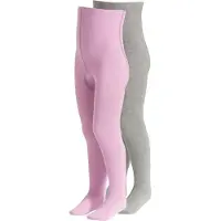 Cotton Prime Collant gris chiné / lilas