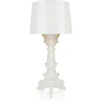 Kartell Bourgie Lampe de Table Glossy White|Gold Metallic