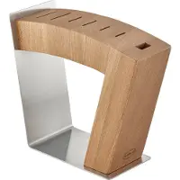 Rösle Bloc à couteaux 1 non équipé orme, acier inoxydable pour 6 couteaux 1 ciseau/fusil