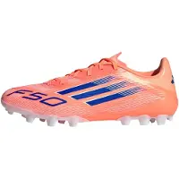 Adidas Homme F50 League AG Terrain Synthétique Crampons de Football Orange Lumineux/Bleu Clair /Blanc Nuage Beam Orange/Lucid Blue/Cloud White