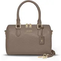 Lazarotti Cuir sac à main sac à épaule bandoulière Bologna Leather Bowling Bag Taupe