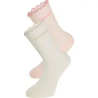 HUGO Lot de deux paires de chaussettes mi-mollet avec chevilles à voant