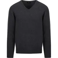 William lockie Pull Laine d'Agneau Col-V Anthracite