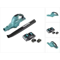 Makita DUB 361 PM Souffleur sans fil 2x 18 V / 36 V + 2x Batteries BL 1840 B 4 Ah / 4000 mAh + Chargeur double DC 18 RD
