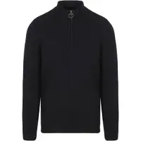 Barbour Pull-over Demi-Zip Laine Marine Bleu Bleu foncé taille S