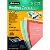 Fellowes - Couverture, A4, PVC, transparente, 0,15 mm contenu: 100 pièces -5376001