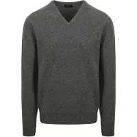 William lockie Pull Laine d'Agneau Col-V Cliff Gris taille S