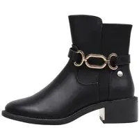 Xti pour femme. 14439801-NEGRO Bottines 144398 noir (40), 3 à 5 cm, Fermeture éclair, Casuel