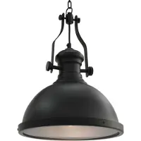 vidaXL Plafonnier noir rond E27