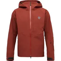 Black Diamond - Veste de ski de randonnée imperméable et respirante - M Recon Stretch Shell Iron Red pour Homme en Nylon - Taille S - Rouge
