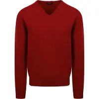 William lockie Pull Laine d'Agneau Col-V Poppy