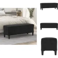 vidaXL Banc Noir 100x35x41 cm Velours