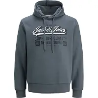 Jack & Jones Logo 2 Plus Size Hoodie Gris 4XL Homme