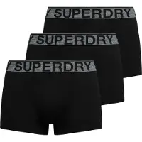 Superdry pour homme. M3110450B Lot de 3 Boxers Marca noir (M), Homewear, Coton