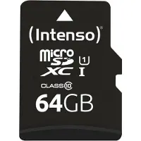 Intenso Performance - Carte mémoire flash (adaptateur microSDXC vers SD inclus) - 64 Go - UHS-I U1 / Class10 - microSDXC UHS-I