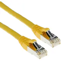 ACT ADVANCED CABLE TECHNOLOGY Câble de raccordement SFTP CAT6A jaune de 1 mètre avec connecteurs RJ45