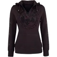 Rock Rebel by EMP Sweat-shirt à capuche de - Never Regret - S - 3XL - pour Femme - bordeaux - Taille S