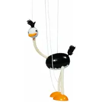 Goki Marionnette en bois autruche