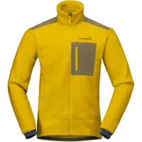 Norrøna - Polaire d'alpinisme - Trollveggen Warm3 Jacket M Golden Palm pour Homme - Taille S - Jaune