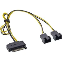InLine Câble d'alimentation SATA en Y (30 cm, PWM à 4 broches, SATA)
