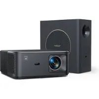 Yaber Vidéoprojecteur K2s Pro Premium Théâtre Full HD et 4K UHD Noir + Subwoofer