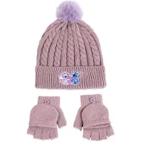 Disney Stitch Beanie 2 Pieces Rose Homme