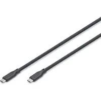 Assmann USB silicone cable, USB 40Gbps, 0.5m, black
