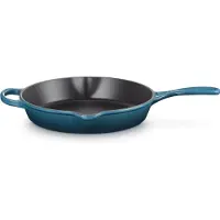 Le Creuset Poêle Le Creuset Haut Rond Skillet Deep Teal 26 cm