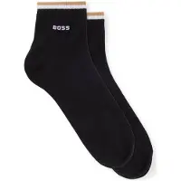 BOSS Lot de deux paires de chaussettes à rayures emblématiques au niveau des chevilles