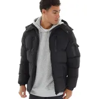 Brave Soul Vestes Puffa Brockhall Homme Noir